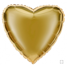 Ф Б/РИС 18" СЕРДЦЕ Металлик Light Gold